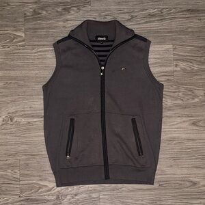 Ashworth Full Zip Golf Pullover Sweater Vest Men's Sz M Collared Gray